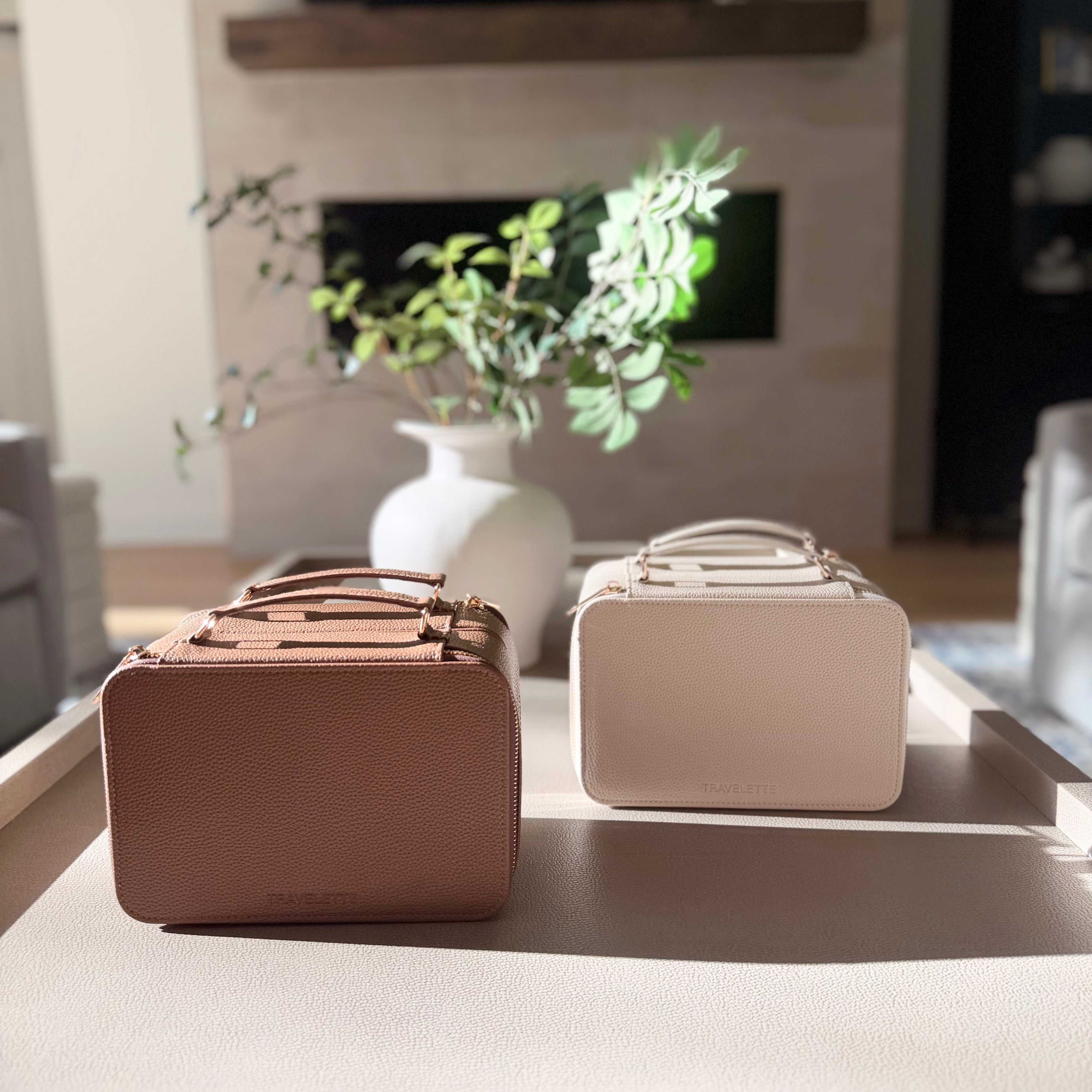 Grainy Vegan Leather Duo Case perfect for keeping things organized